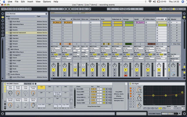 The Drum Machines soundbank make great use of the new Drum Racks